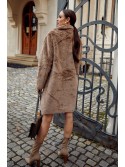 Women\'s dark beige fur coat 2118 - Online store - Boutique